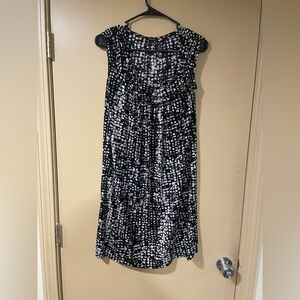 Daisy Fuentes Black and White Midi Dress